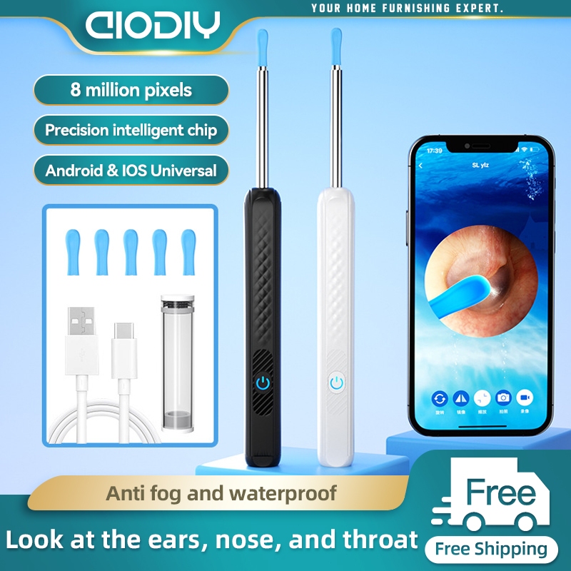 AIODIY Visual Ear Spoon Smart Ultra HD Endoscope Professional Lighted ...