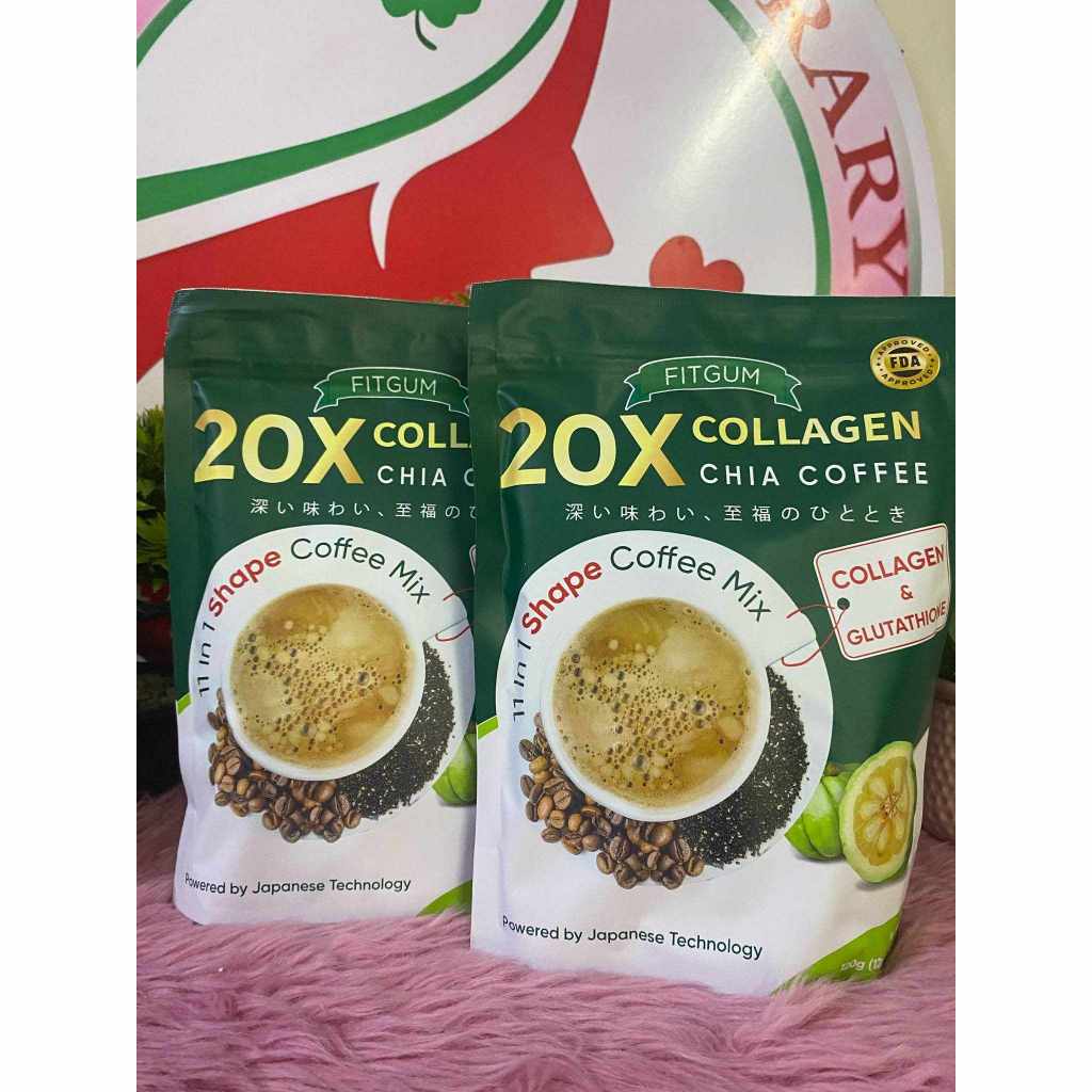 Ground Coffee With Collagen FITGUM 20X Collagen Chia Coffee Mix