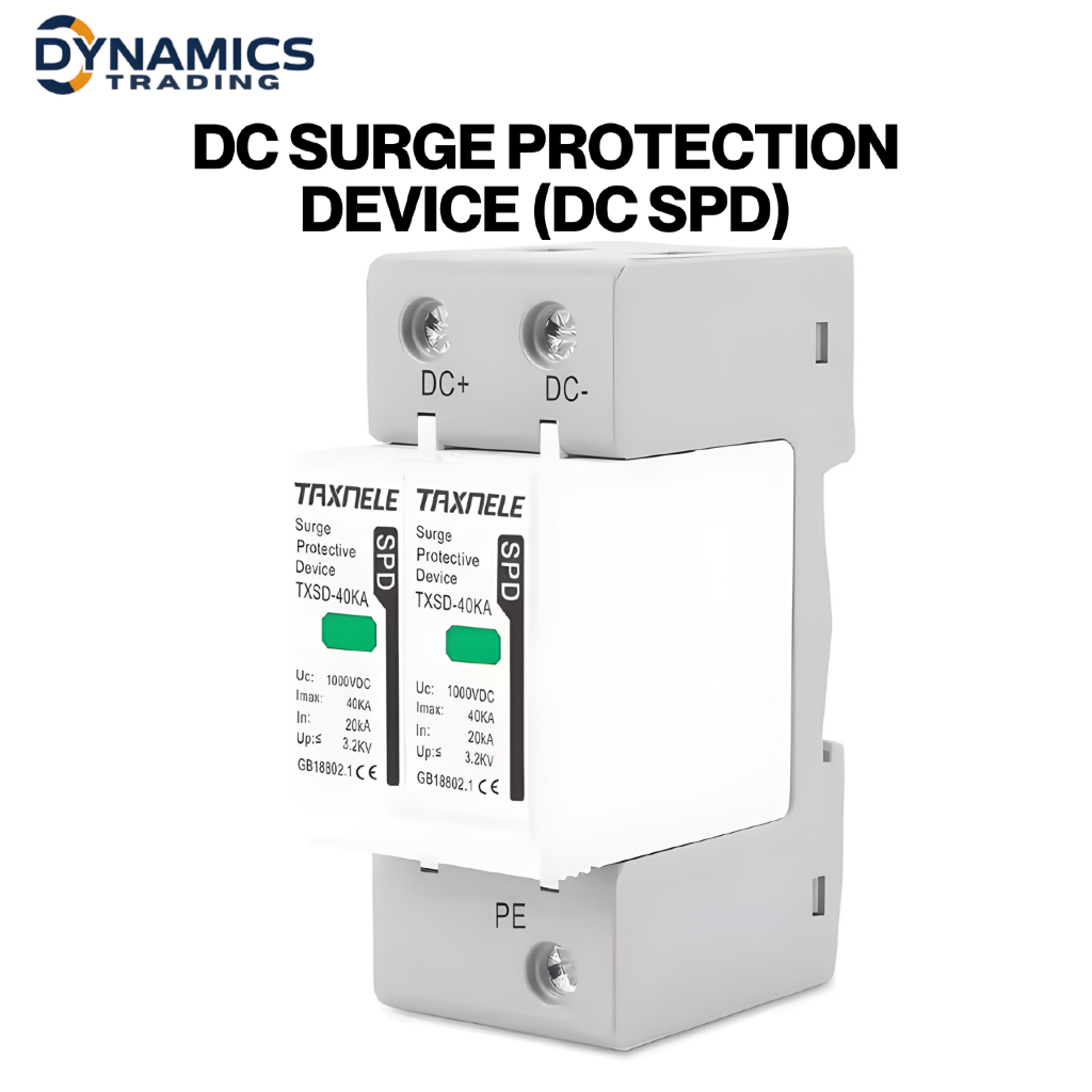 TAXNELE DC SPD Surge Protector 600V 1000V 2P 40kA Solar Din Rail Mount ...
