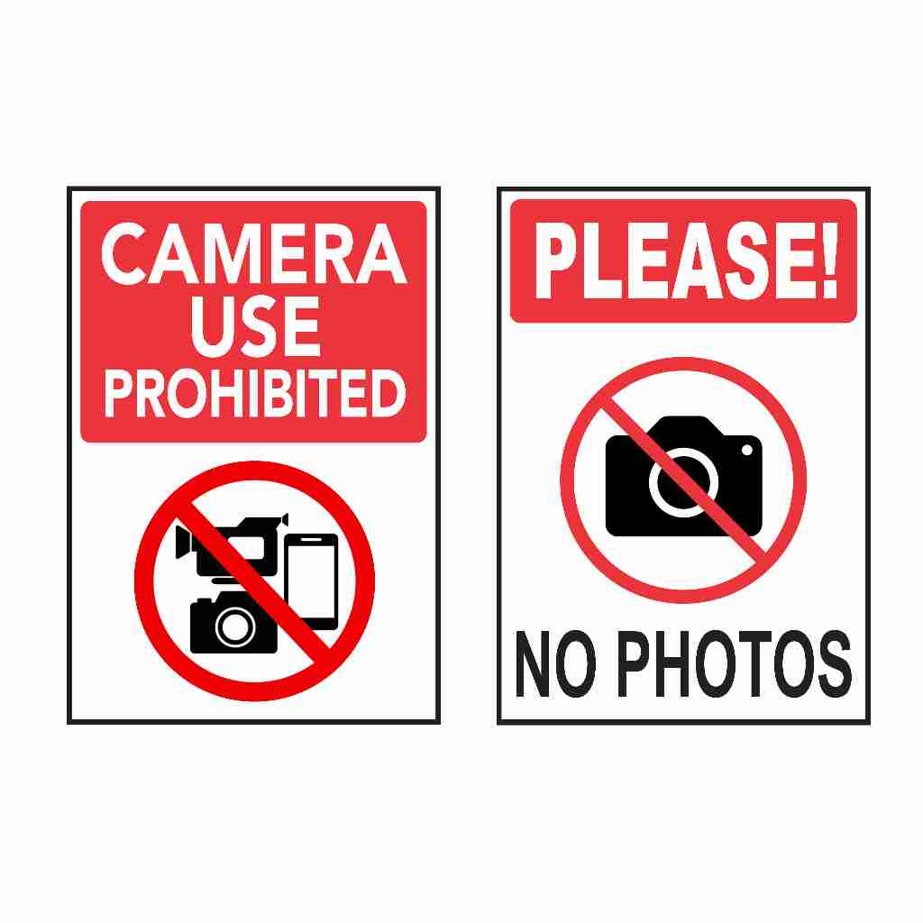 CAMERA USE PROHIBITED PLEASE NO PHOTOS SIGNAGE PVC MATERIAL | Shopee ...