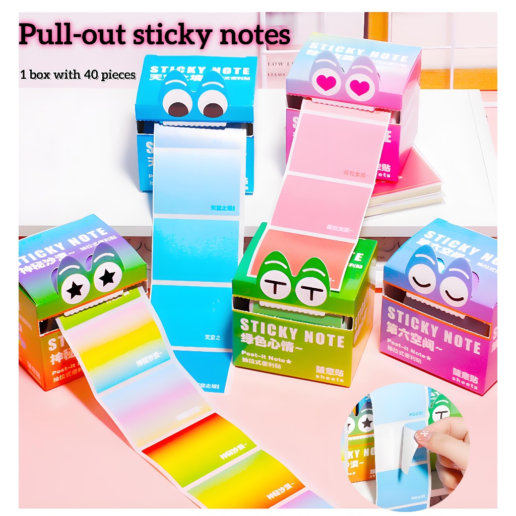 New Pull-out Sticky Note box, Markers, Stickers, Writing Stickers ...