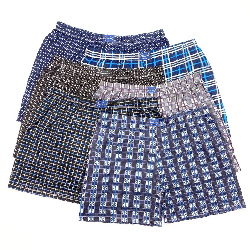 6pcs Assorted Doremi Checkered Boxer For Men | Shopee Malaysia