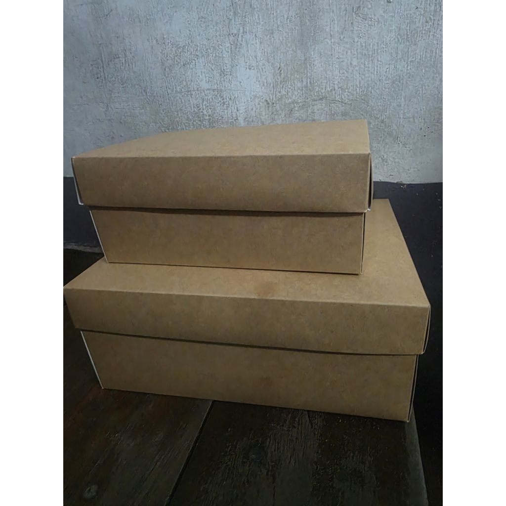 Shoe box with lid ( kraft) x 200 pcs per pack | Shopee Malaysia
