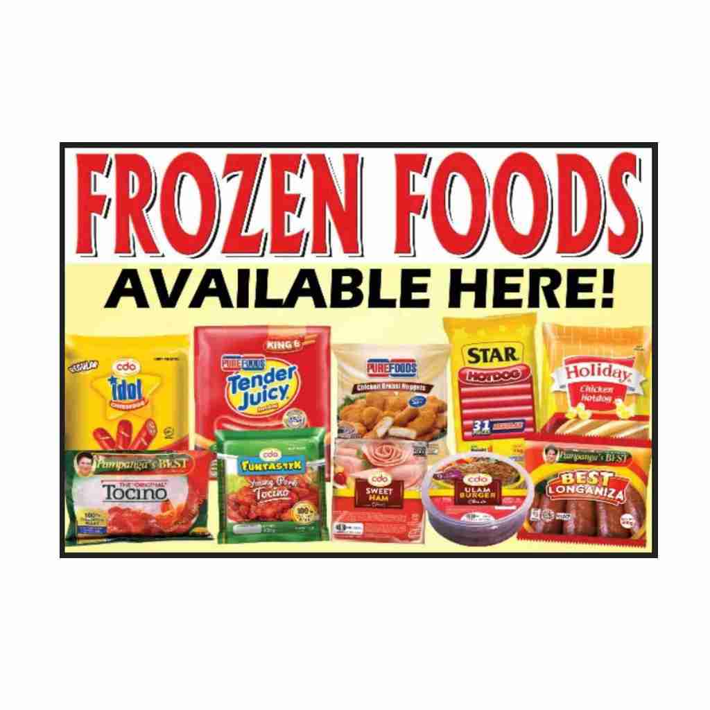 SIGNAGE - FROZEN FOODS - PVC PLASTIC MATERIAL SIGNAGE | Shopee Malaysia