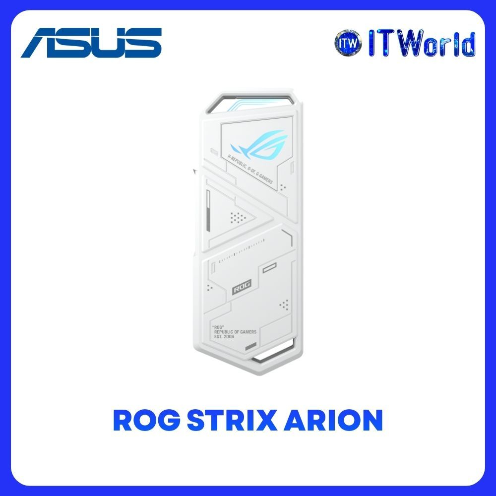 ASUS ROG Strix Arion White - M.2 NVMe SSD Enclosure / USB-C 10Gbps Tool ...