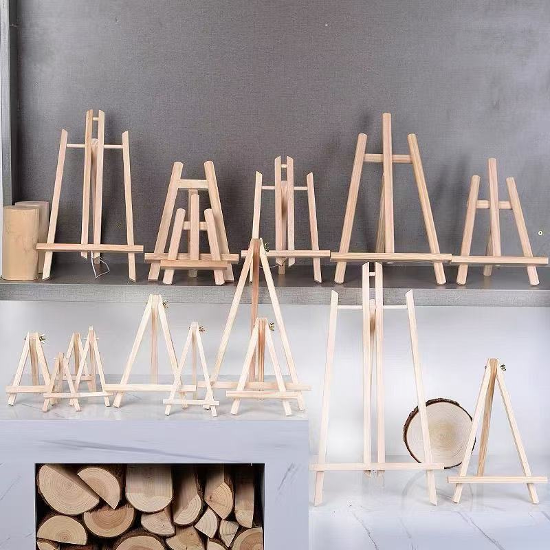 Multiple Size Mini Wooden Easel Adjustable Artist Triangle Cards ...