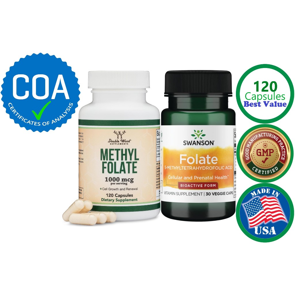 NEW Real Methyl Folate 1700mcg Active Vitamin B9 Brain + Whole Body ...