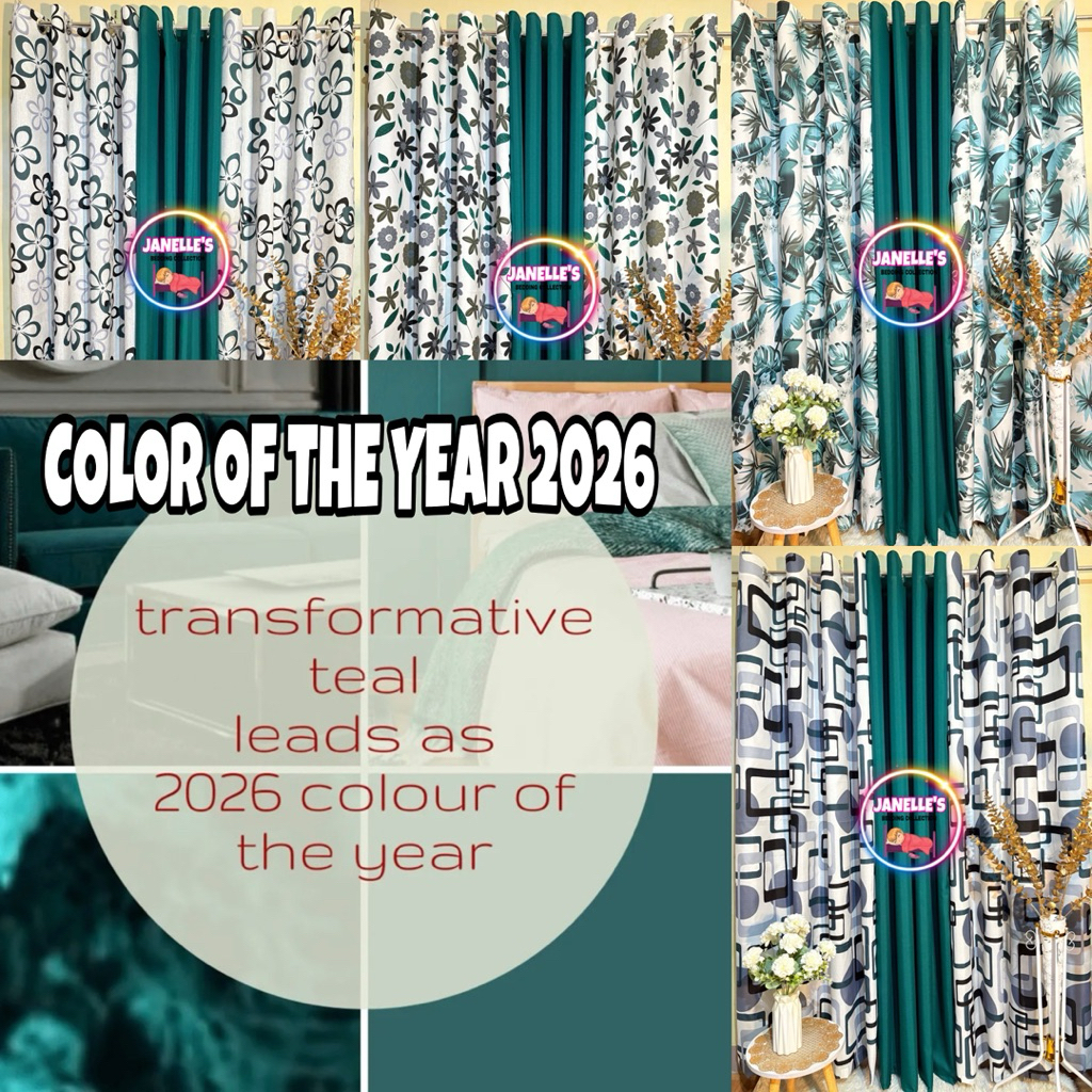 Color Of The Year 2026 Teal Semi Blockout Curtains Ph 11134207 81ztj