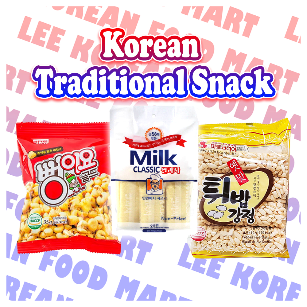 MILK CLASSIC RICE CRACKER 112g / Ppung iyo Snack 35g / Puffed Rice ...