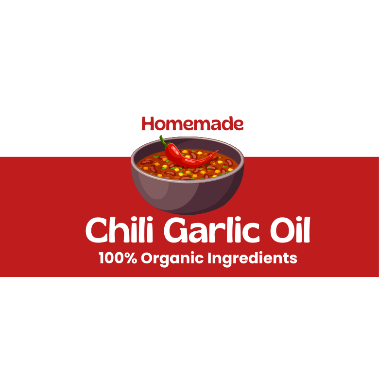 Sticker label for Chili garlic, glossy vinyl waterproof (you can ...