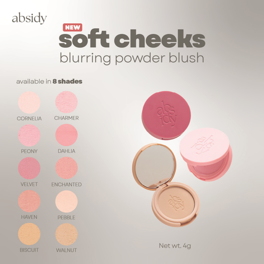 ABSIDY Soft Cheeks Blurring Powder Blush | Soft Focus Cheek Color ...