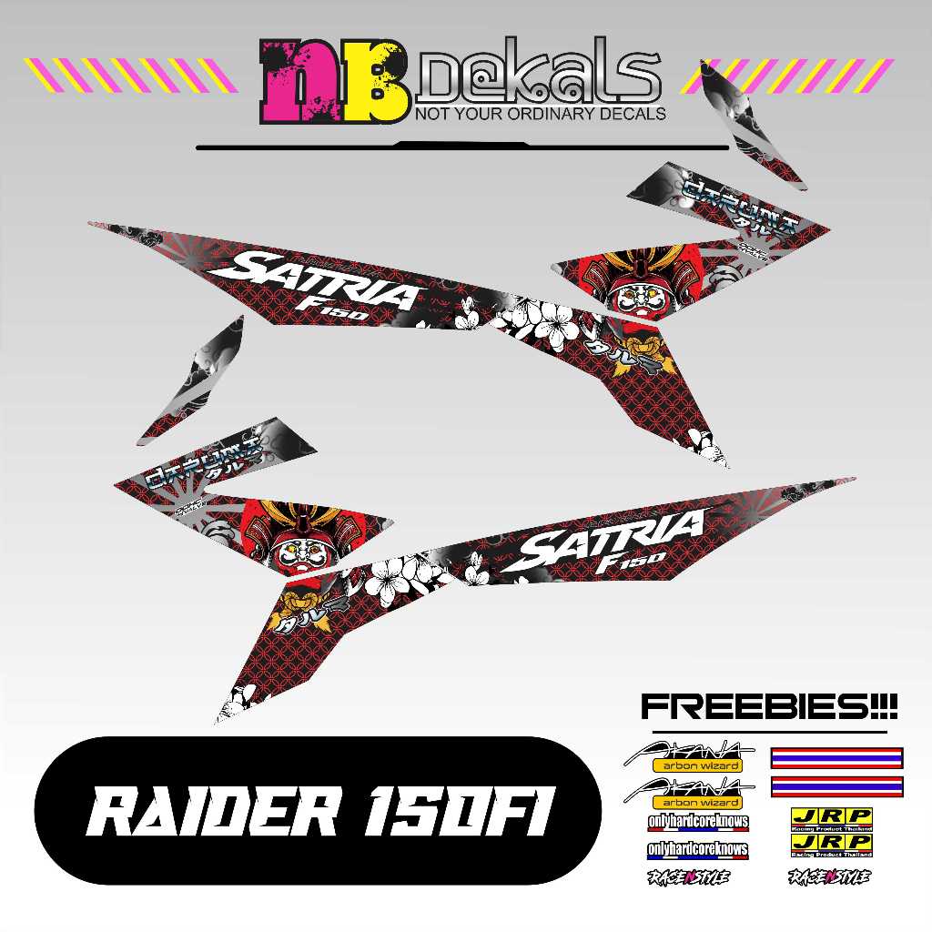raider 150 fi satria 150 fi daruma doll design decals | Shopee Malaysia