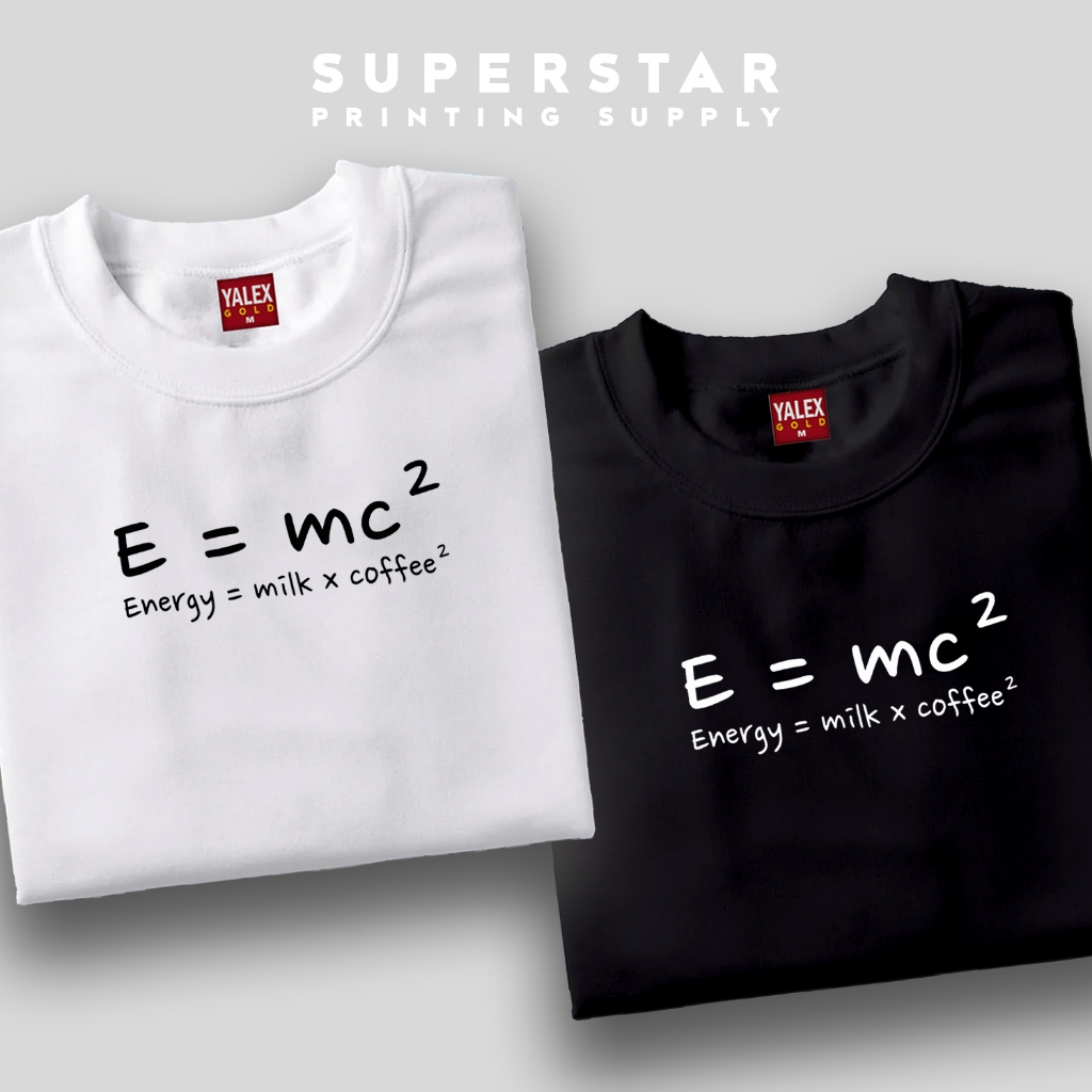 Tshirt Aesthetic Minimalist Yalex cotton shirt | E=mc2 | Shopee Malaysia
