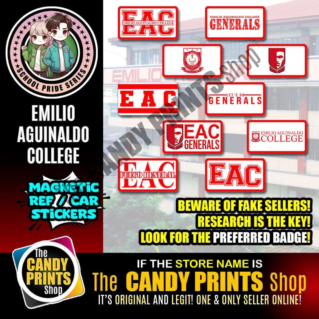 School Pride Series - EMILIO AGUINALDO COLLEGE INSPIRED (Magnetic Ref ...