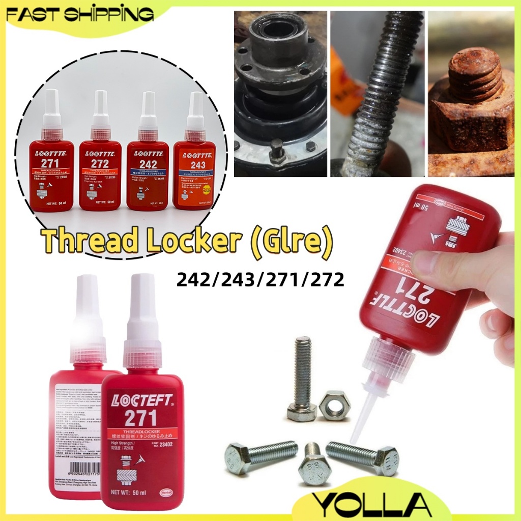 50ml Thread Locker Glue 242/243/271/272 Metal Bolt Nut Anaerobic ...