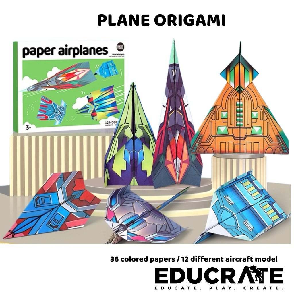 EducratePH Paper Airplanes Origami Kit – 12 Cool Models (36 Sheets ...