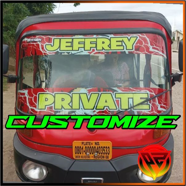 CUSTOMIZE windshield Bajaj RE/Maxima(INSIDE INTALL)Multicab/Every Wagon ...
