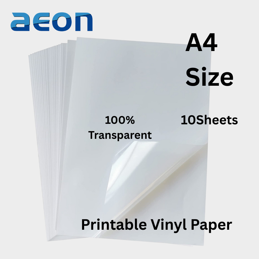 Transparent vinyl sticker clear label A4 size 10pcs | Shopee Malaysia