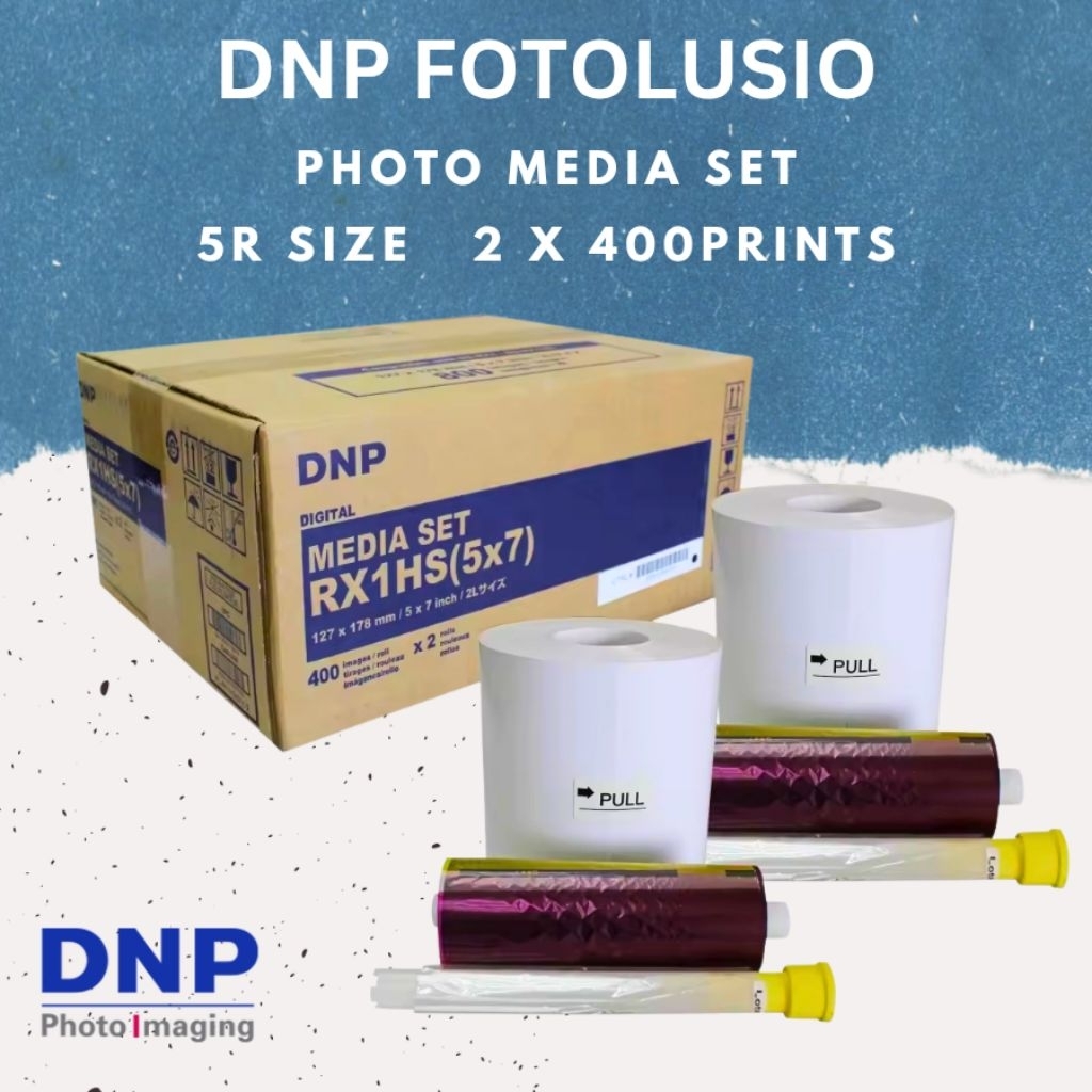 DNP dnp 2rolls 5R RX1 RX1s RX1HS Fotolusio media set consumables ...