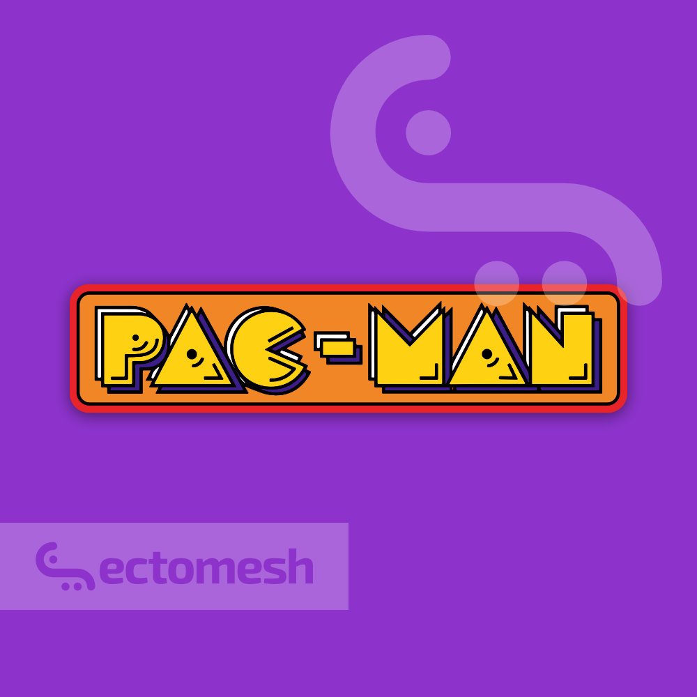 Pac-Man Logo - Vinyl Waterproof Sticker by EctoMesh | Shopee Malaysia