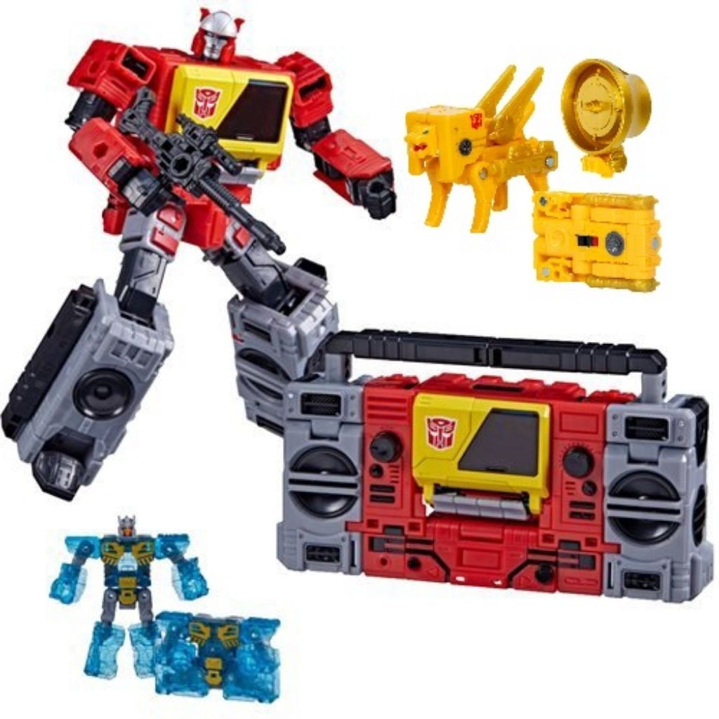 TRANSFORMERS KINGDOM AUTOBOT BLASTER AND CASSETTES STEELJAW AND EJECT ...