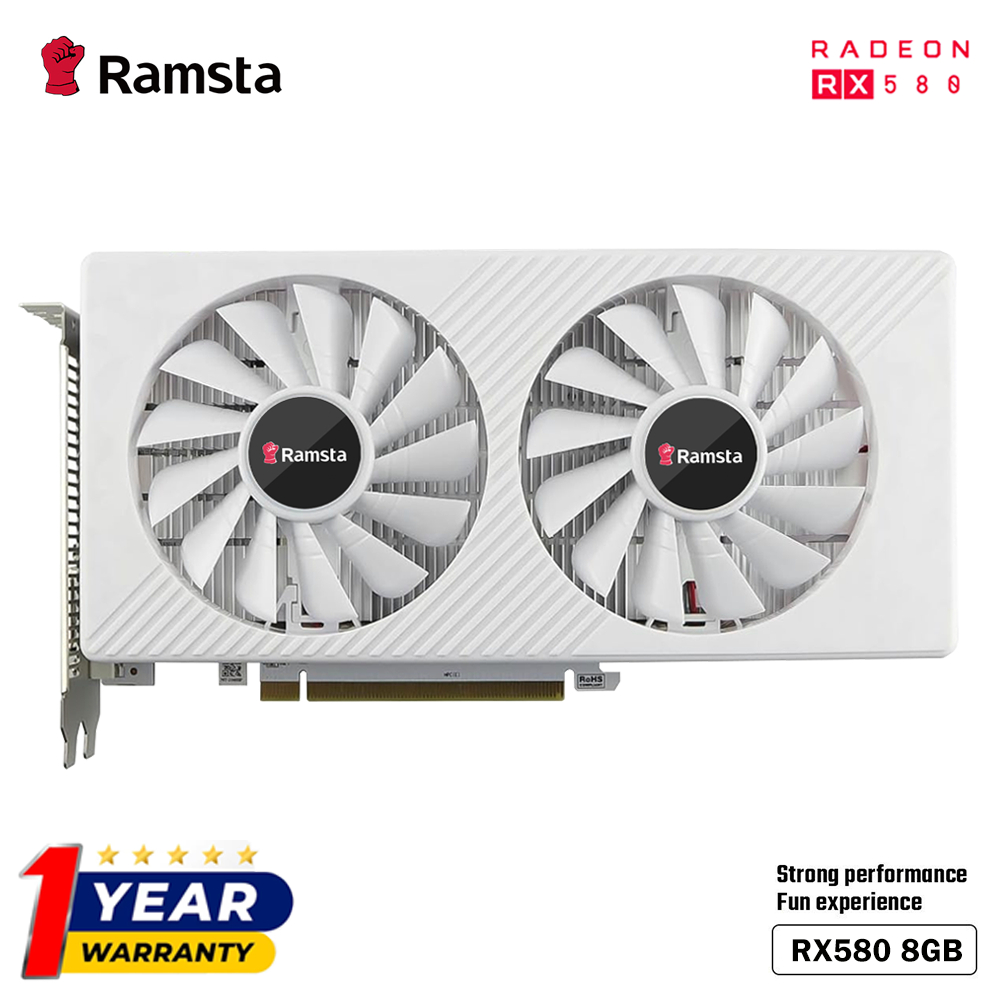 RAMSTA AMD RX580 8GB / RX550 4GB Graphics Card GDDR5 256Bit Computer ...