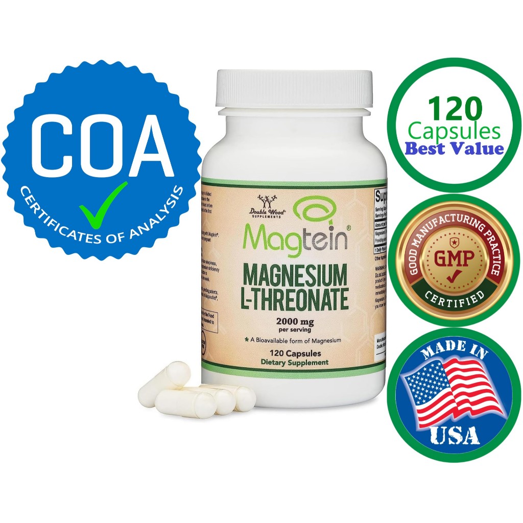 Real Magtein Magnesium L Threonate 2000mg Most Brain Bioavailable Form ...