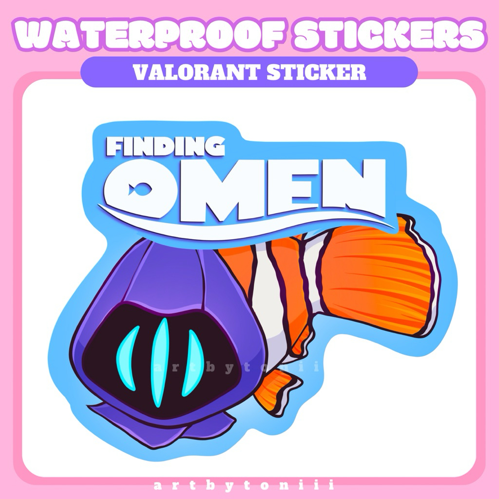 FINDING OMEN VALORANT STICKER | Vinyl Waterproof Laptop and Tumbler ...