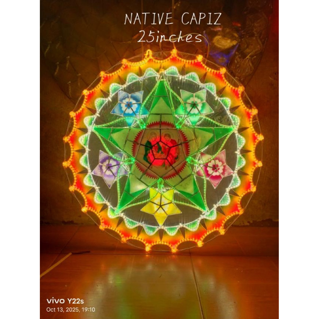 Christmas Parol 25 inches Native Capiz Lantern with Holy Family ...