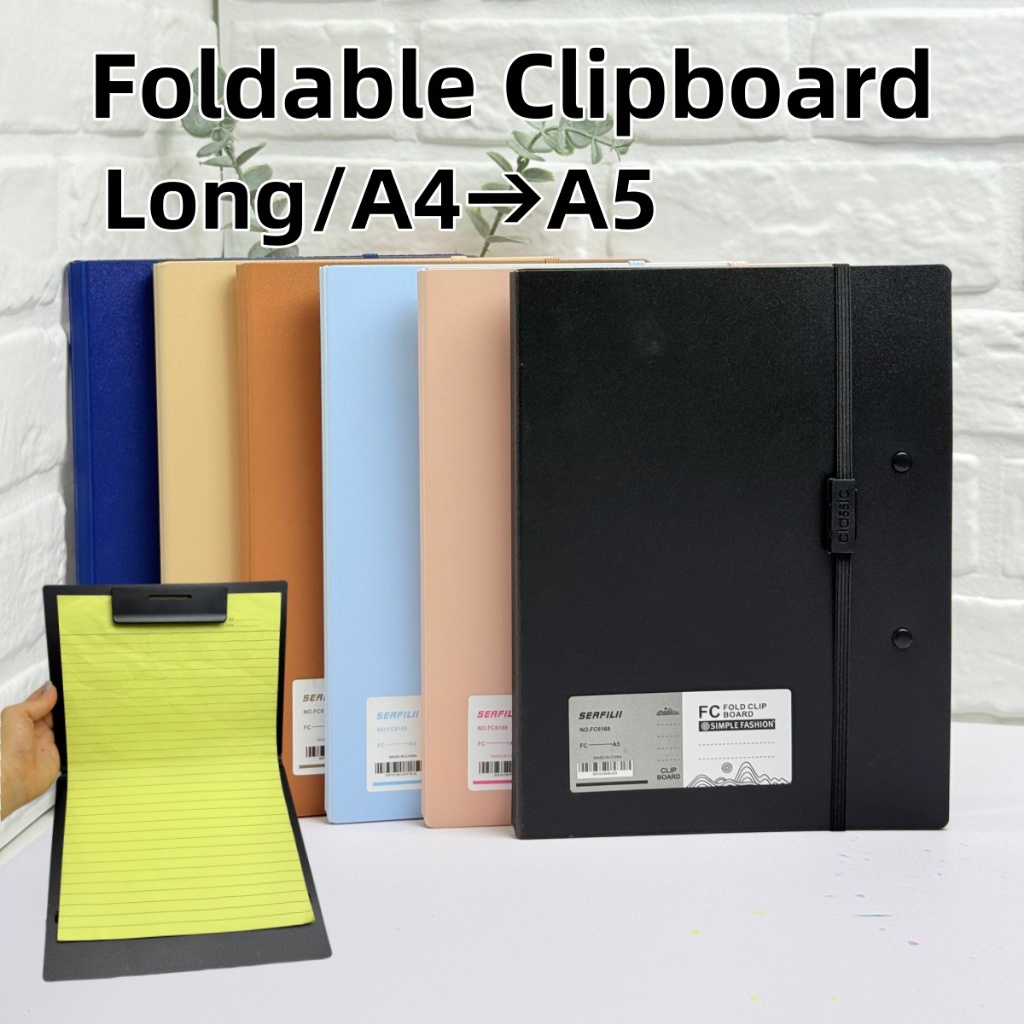 A4/Long to A5 Foldable Folder Folding Clipboard with Strap File Folder ...