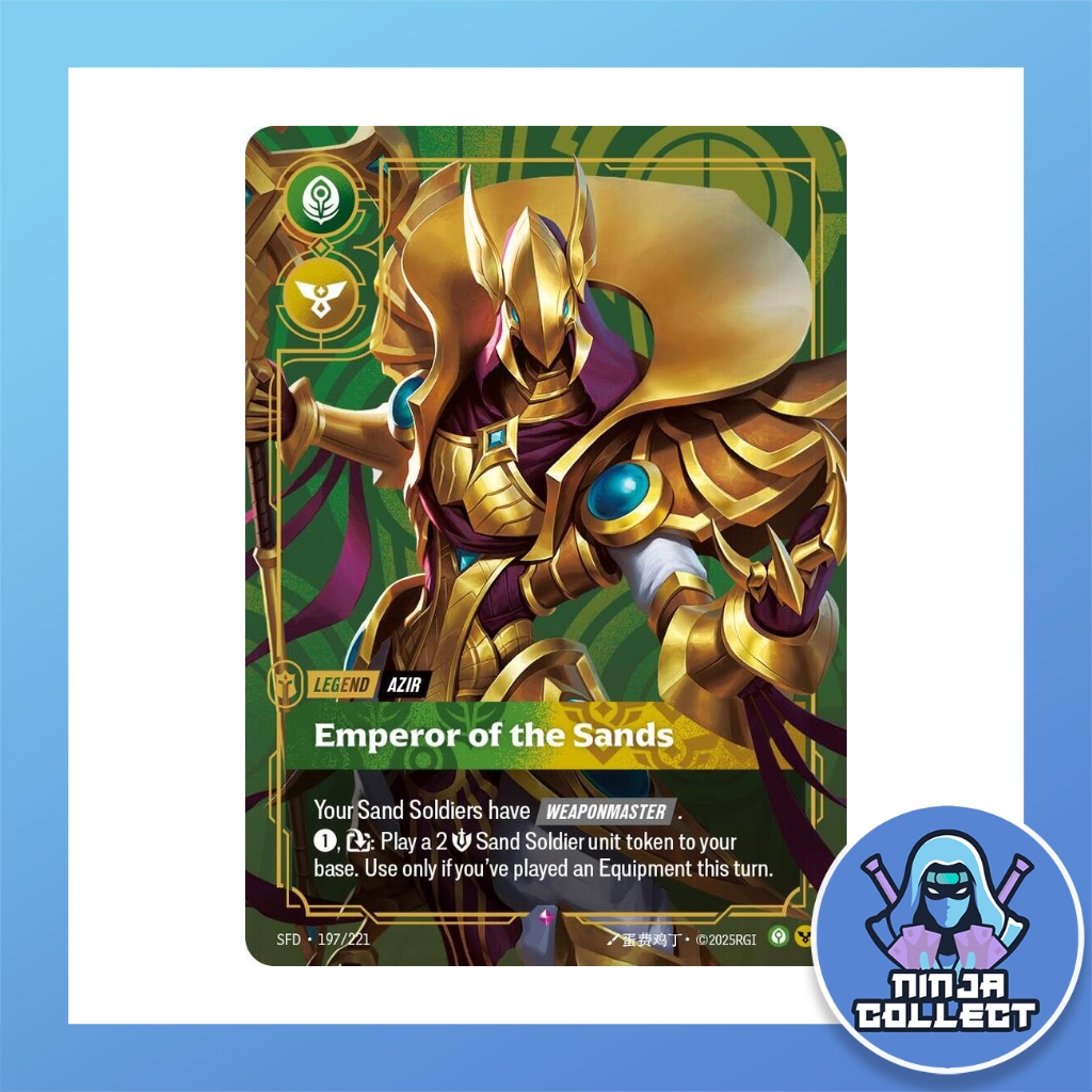 197/221 Azir- Emperor of the Sands Legend Holo Spiritforged (SFD ...