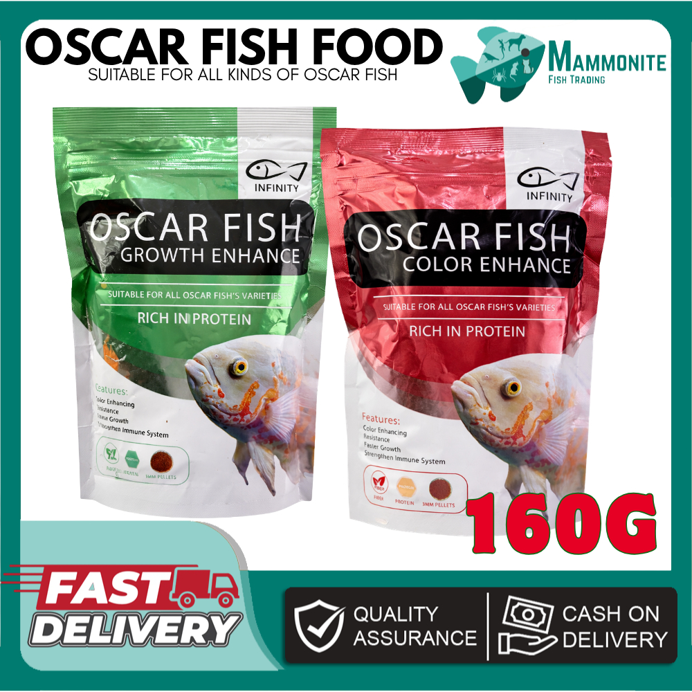Oscar Fish Pellet - Color Enhancer and Faster Growth 160G Fish Food ...