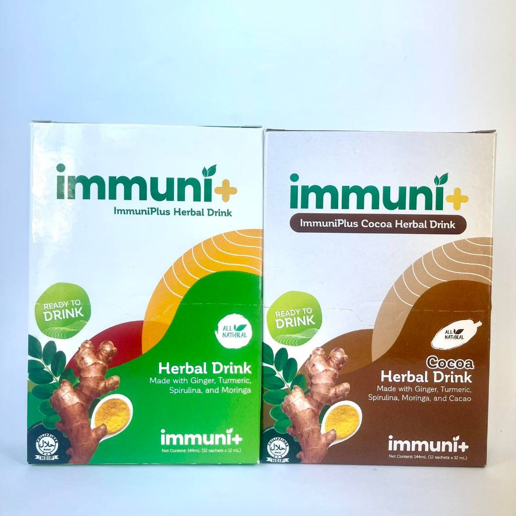 Immuni+ ImmuniPlus Herbal Drink 12 Sachets x 12 mL & COCOA FLAVOR ...