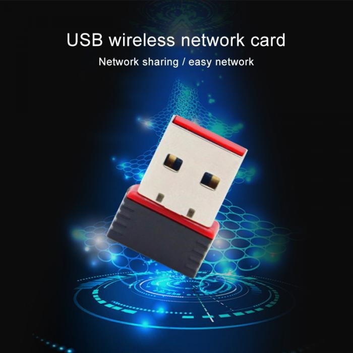Popcorn Wireless Mini Usb Wifi Adapter Receiver Dongle Network Card For ...