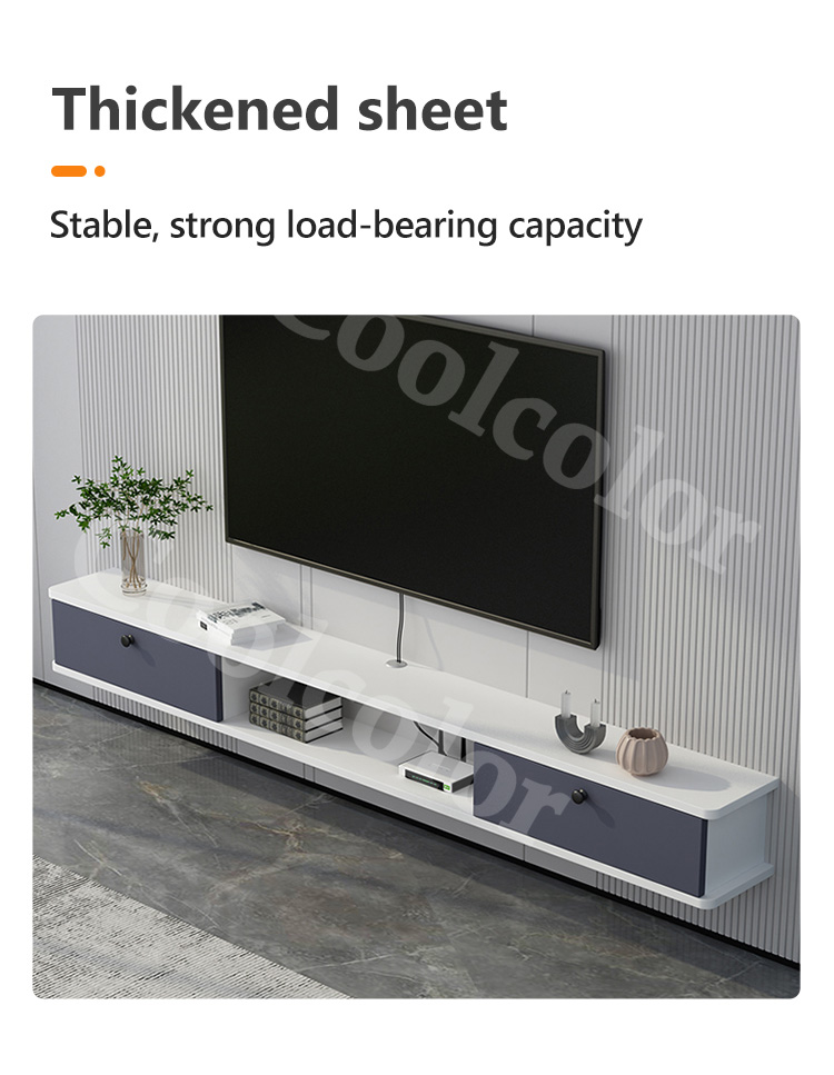 Floating TV Rack Suspended Modern Wall-Mounted TV Cabinet ...