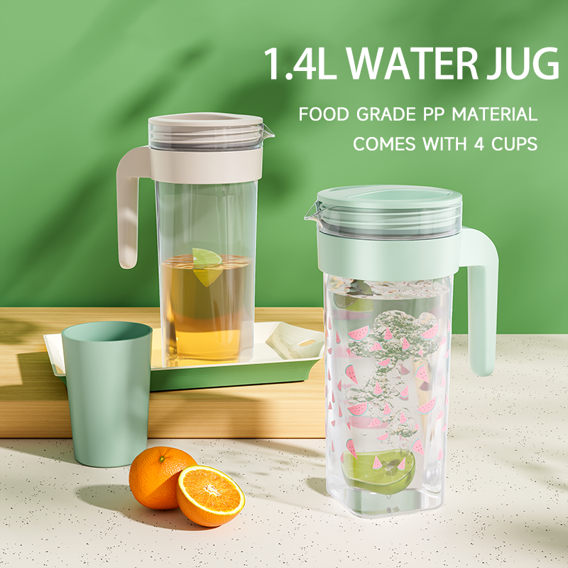 Water Pitcher1.4L With Set Drinking Jug Water Container Restaurant Use ...