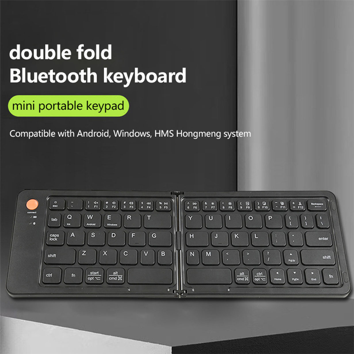 UltraSlim Foldable Keyboard Rechargeable Bluetooth Silent Typing for ...