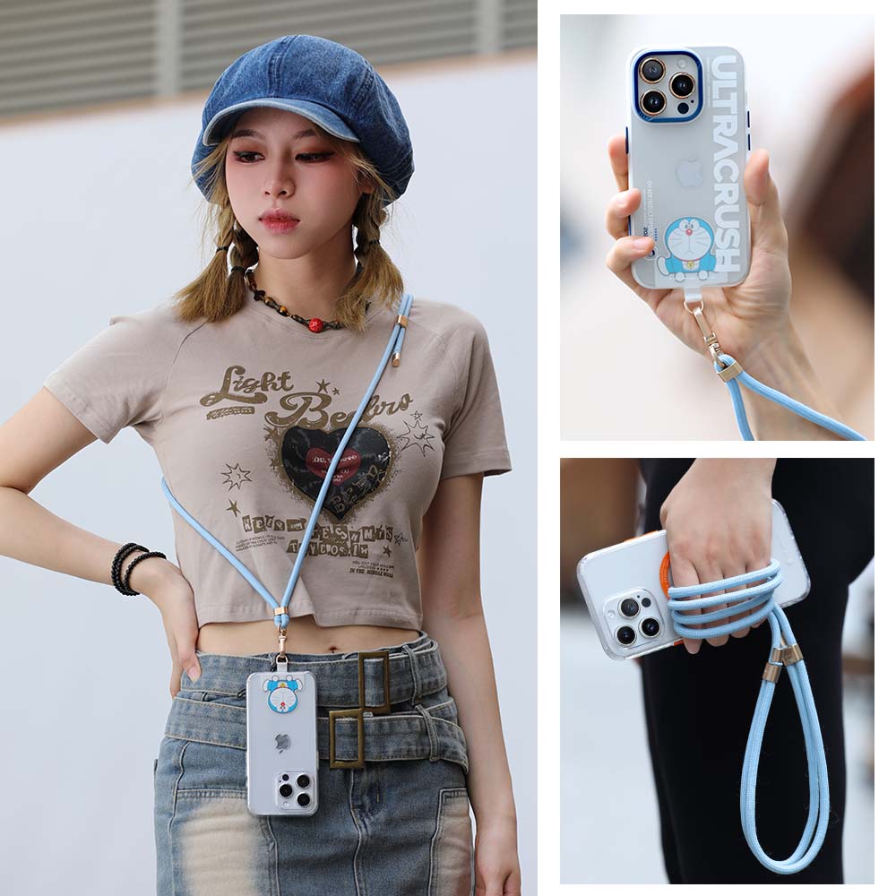 Rock Space Doraemon Phone Strap / Wrist Lanyard Halter Neck Rope Cross ...
