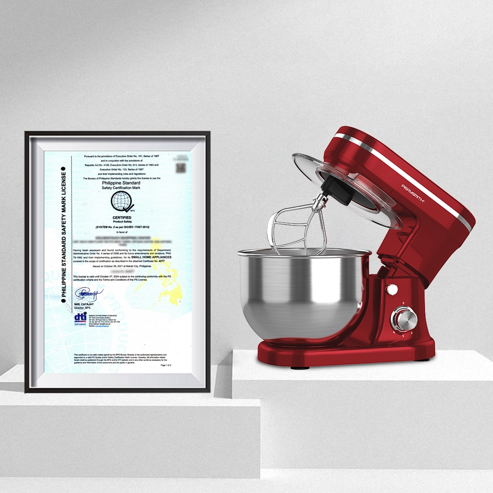 Perysmith PS5500 5.5L Electric Stand Mixer for Baking with Bowl and 3