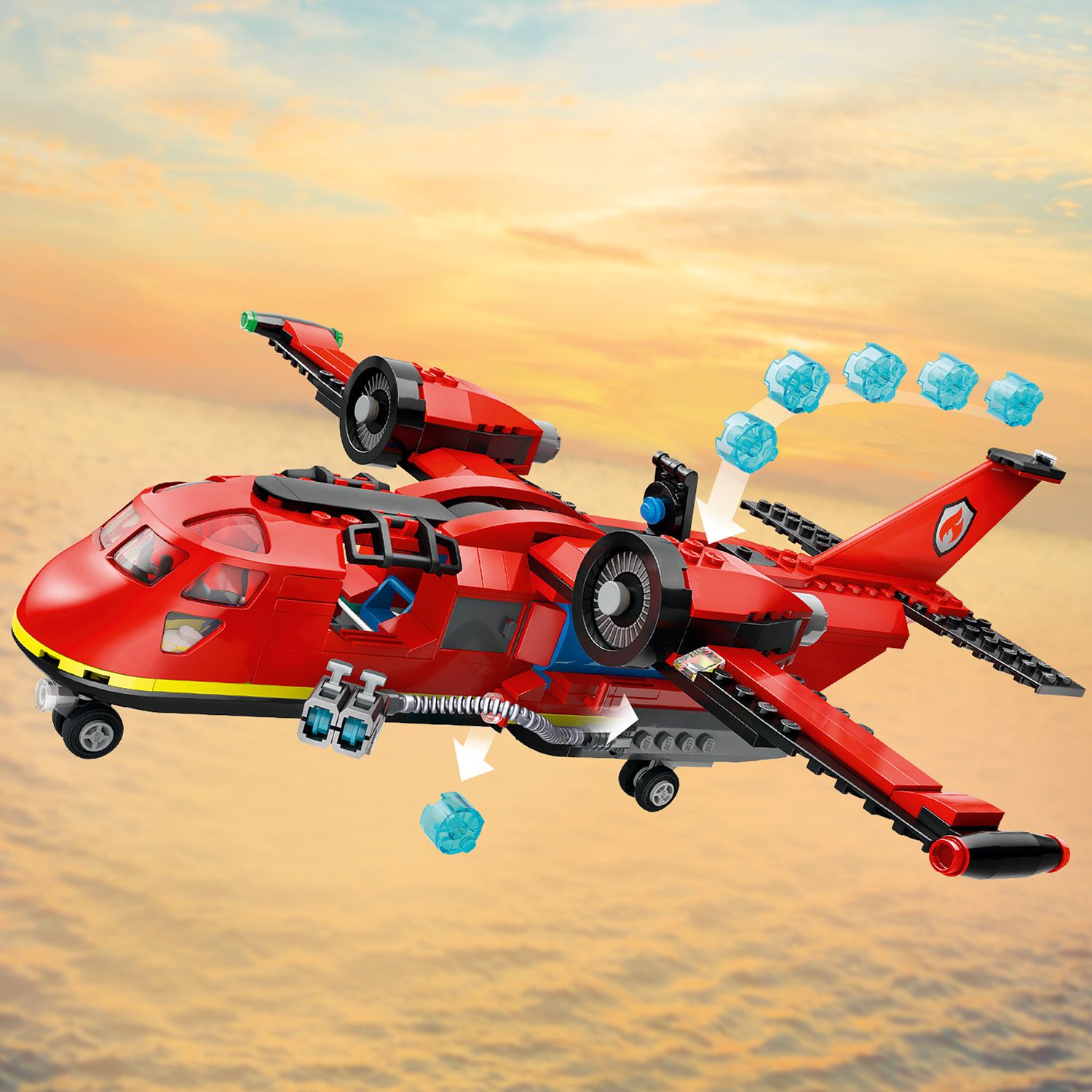 LEGO City 60413 Fire Rescue Plane Building Toy Set (478 Pieces ...