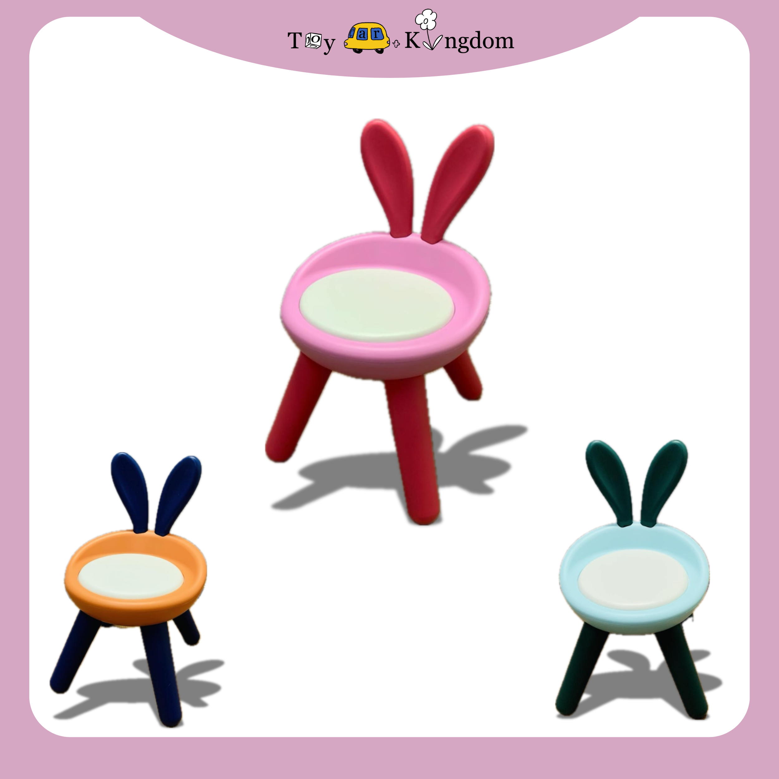 Baby Chair/Stool With Backrest Kids Bunny Cartoons PP(Plastic) Rabbit ...