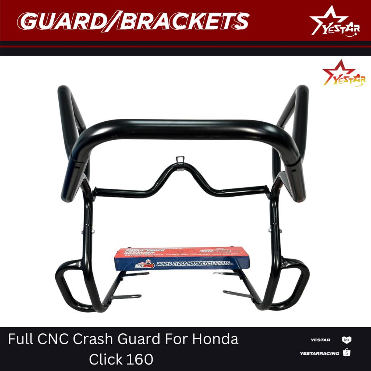 Yestar Racing Crash Guard Full CNC For H0NDA Click 160 Motorcycle ...