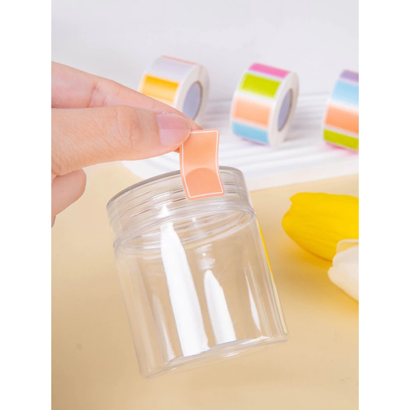 500pcs/1roll Index Sticker Label Sticker Blank Color Name Sticker ...