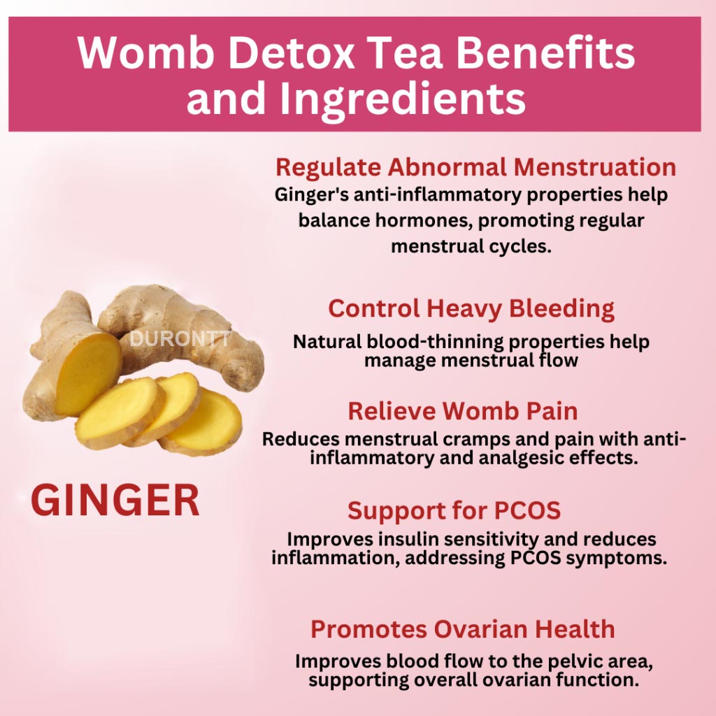 Womb Pain Relief & Menstrual Detox Tea for Heavy Bleeding Spotting Long ...