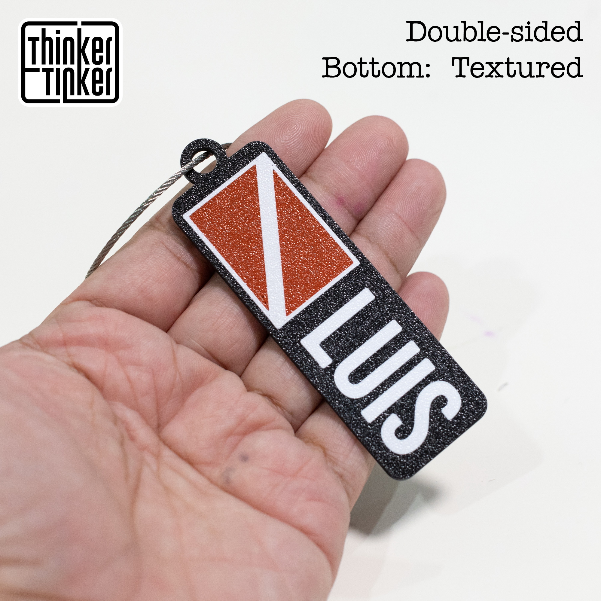 Personalized Scuba Diving Bag Tags, Custom Diver Name Tags, Diver Flag ...