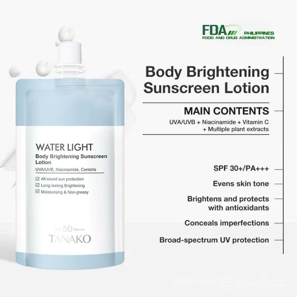 TANAKO Body Sunscreen Lotion Centella & Niacinamide Brightening ...