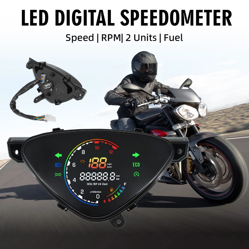 LED Full Digital Speedometer for Click 125i V2/V3/150/160/Yamaha Mio ...