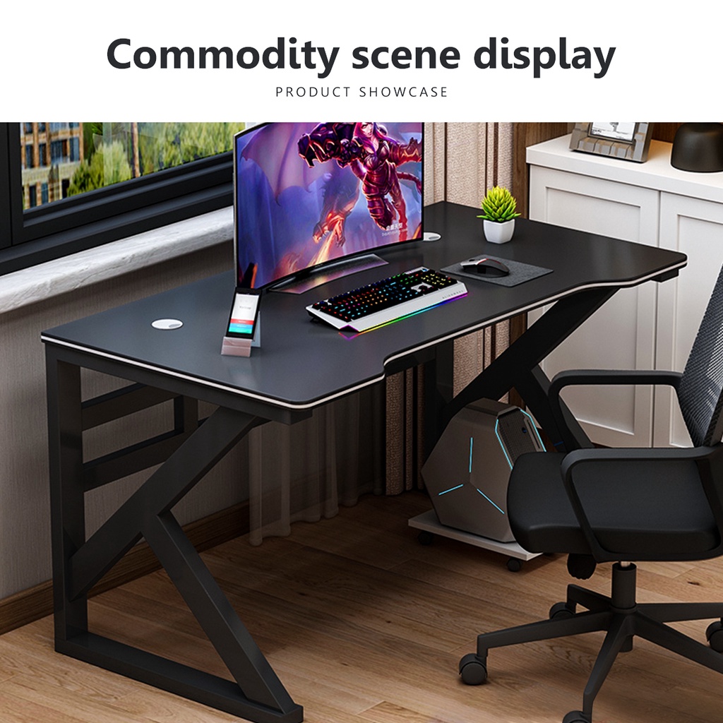 Carbon Fiber Computer Table Modern Gaming Table 120/140/160cm Study ...