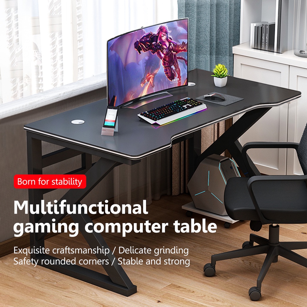Carbon Fiber Computer Table Modern Gaming Table 120/140/160cm Study ...