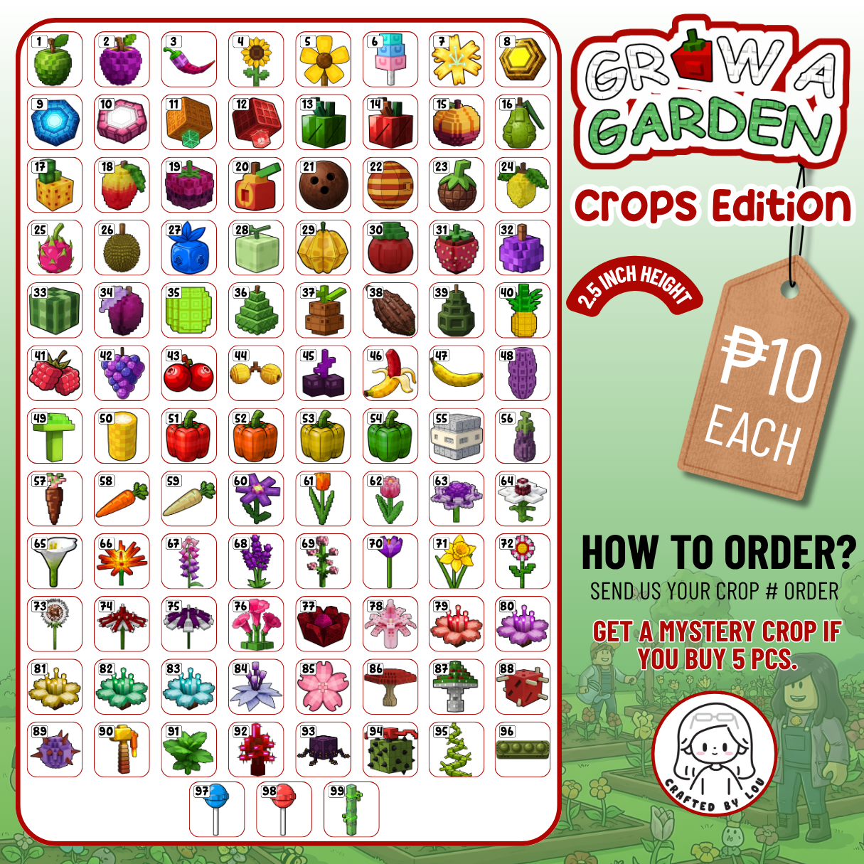 Grow a Garden Roblox Stickers (CROPS) | Shopee Malaysia